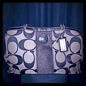 Signature C Coach kisslock bag